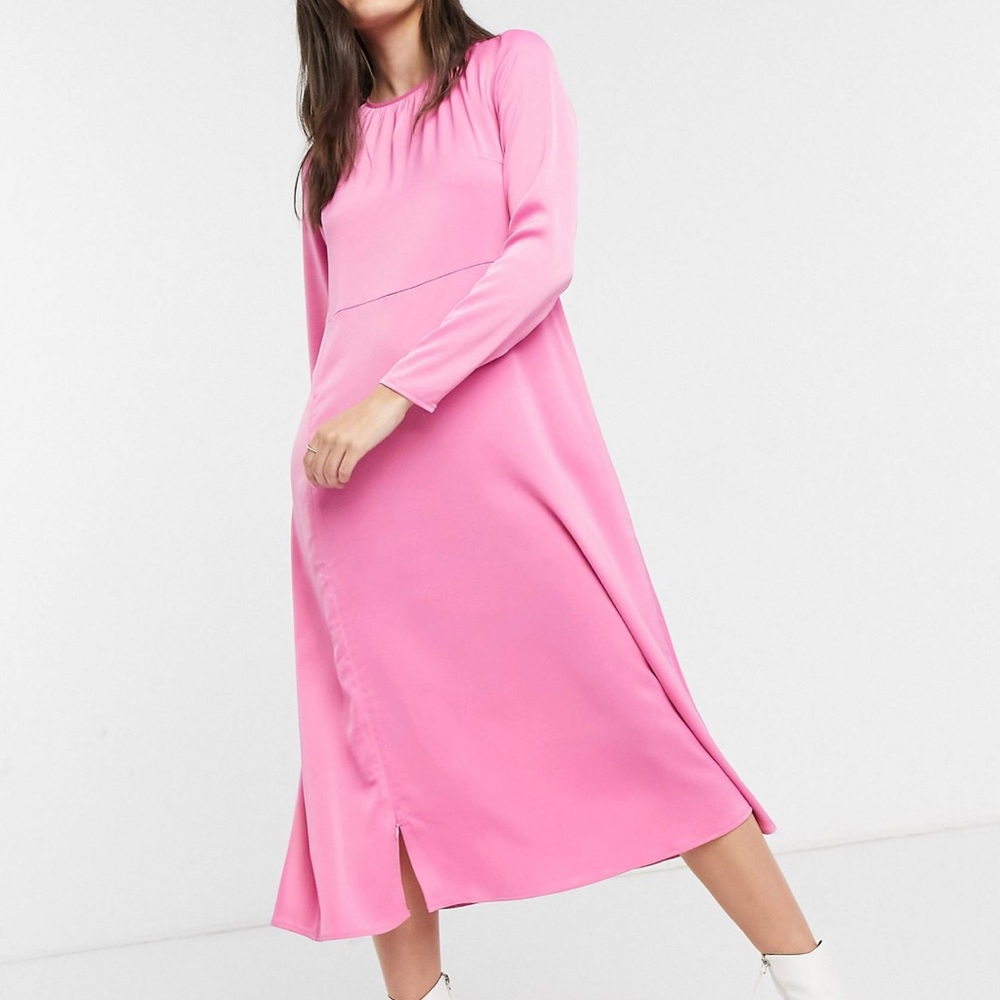 Midi pink dress